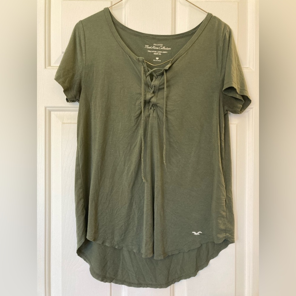 Hollister brand, size small, green shirt